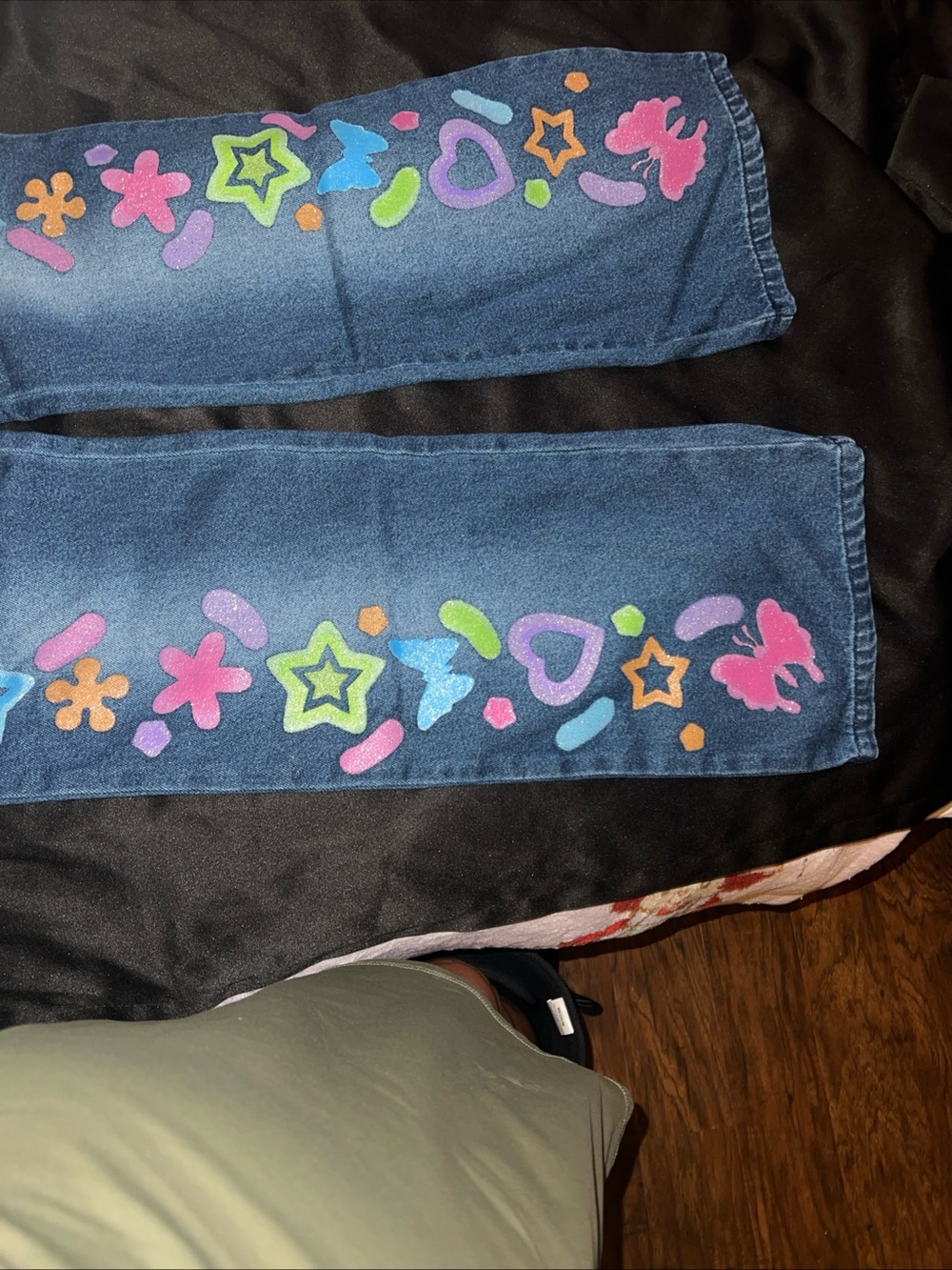 Girls sz 16 nwt Lisa Frank straight leg jeans - Picture 3 of 11